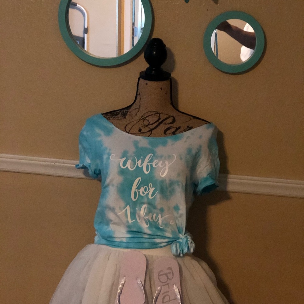 Some Blue “Wifey for Lifey” Junior T-shirt
